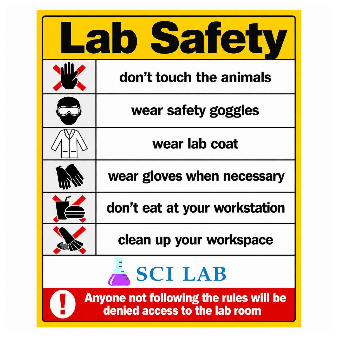 Safety Rules in The Laboratory