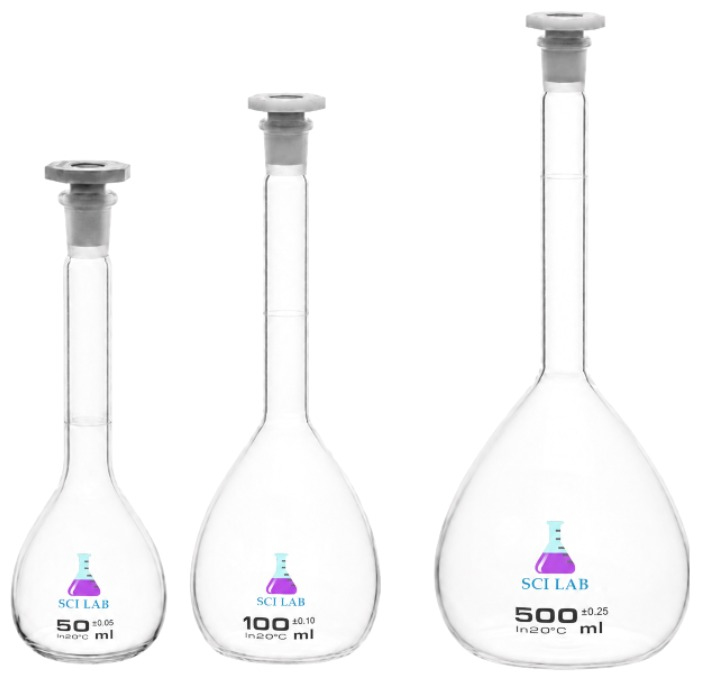 Graduated Flask with Fixed Stoppers